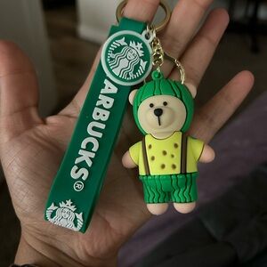 Pre owned Green Bear Keychain with Strap